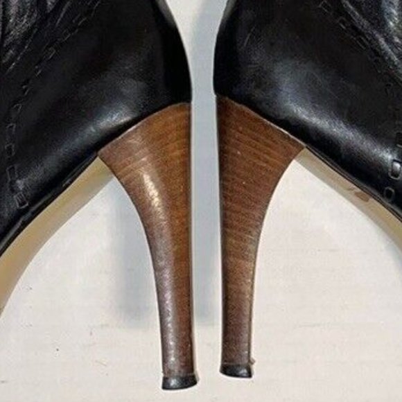 GUCCI~ZIP UP~TALL CALF LEATHER~WHIP STITCH~BOOTS - Picture 6 of 16